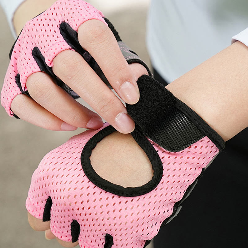 Guantes de ciclismo ligeros, transpirables y sin dedos para levantamiento de pesas.