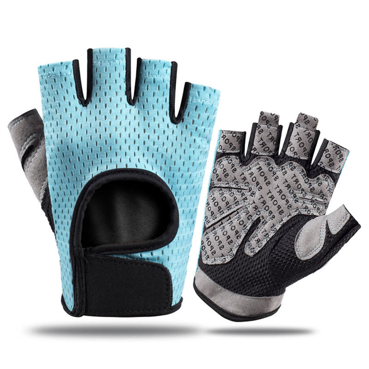 Guantes de ciclismo ligeros, transpirables y sin dedos para levantamiento de pesas.