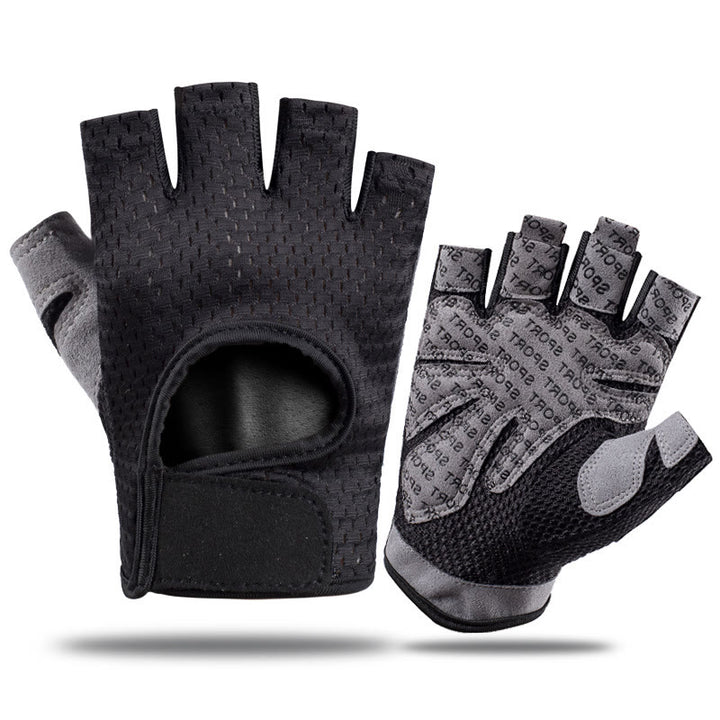 Guantes de ciclismo ligeros, transpirables y sin dedos para levantamiento de pesas.