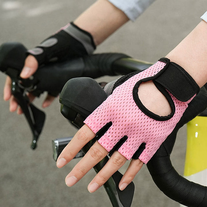 Guantes de ciclismo ligeros, transpirables y sin dedos para levantamiento de pesas.