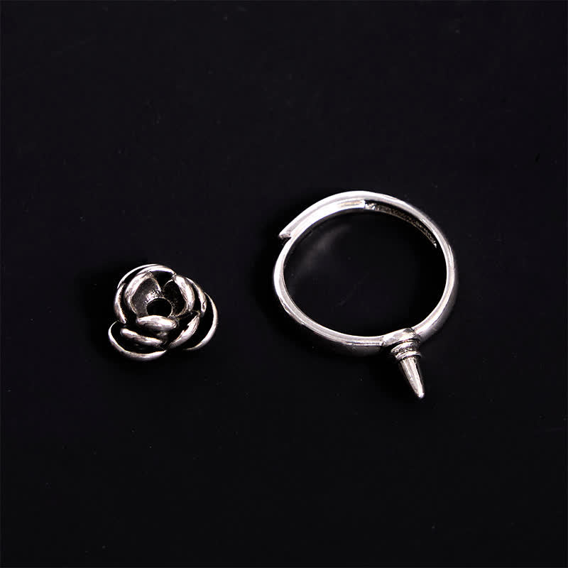 Anillo ajustable de autodefensa con forma de rosa y giro desmontable - image 7