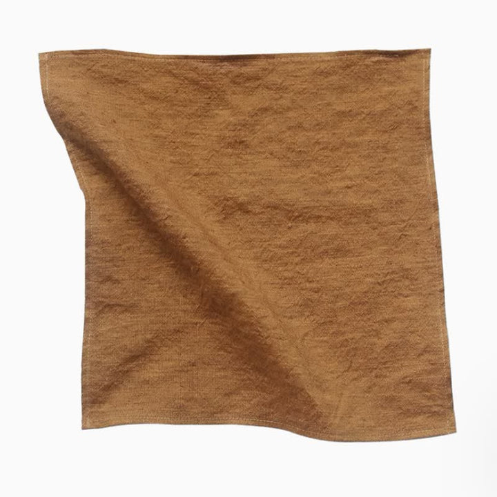 Pajarita de lino color vara de oro oscuro para hombre