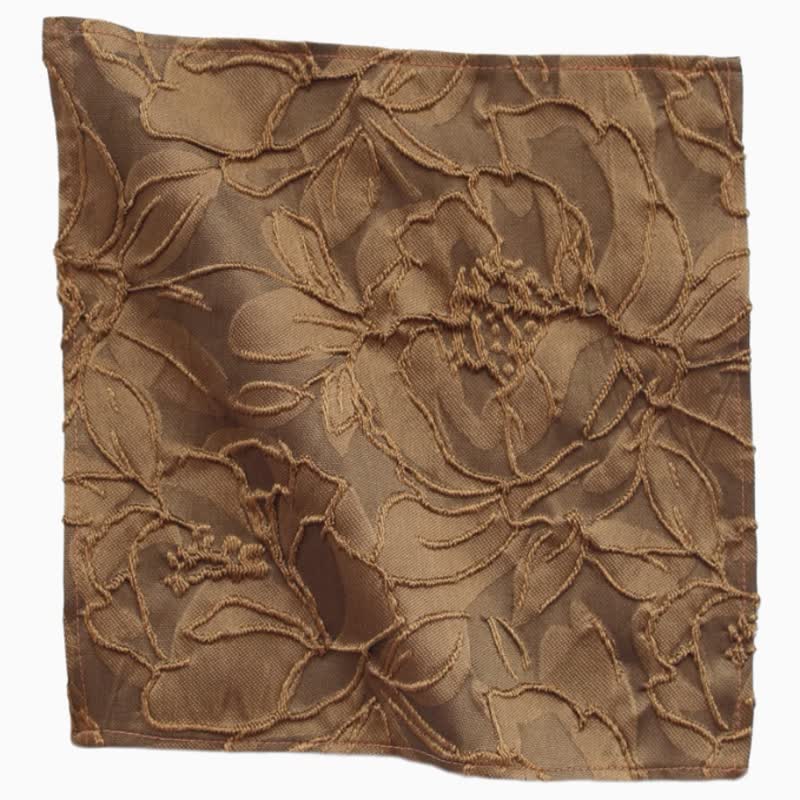 Pajarita de jacquard floral color café oscuro para hombre