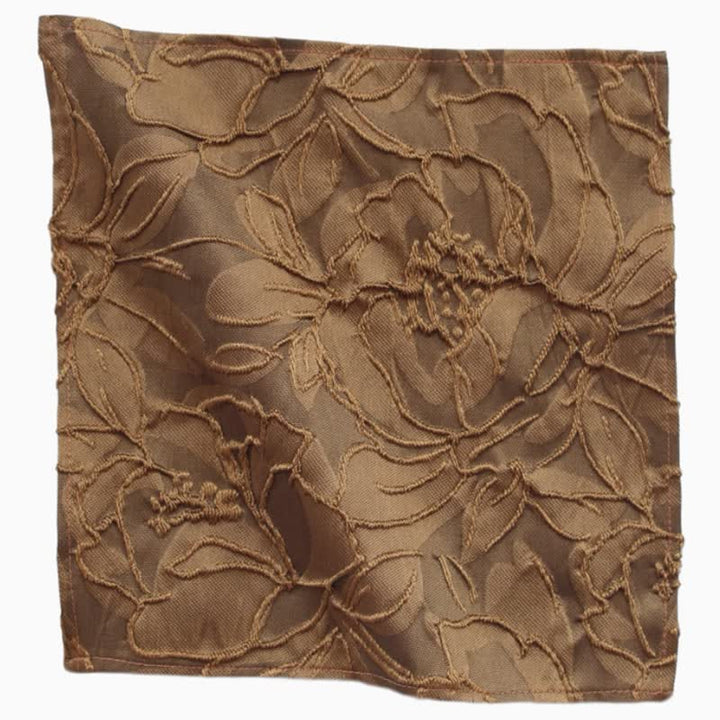 Pajarita de jacquard floral color café oscuro para hombre
