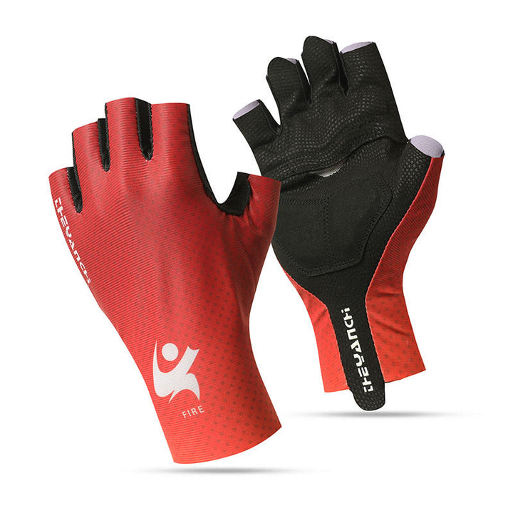 Guantes de ciclismo deportivos de medio dedo antideslizantes de seda helada