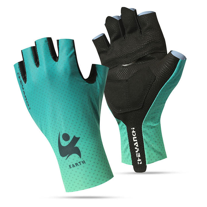 Guantes de ciclismo deportivos de medio dedo antideslizantes de seda helada