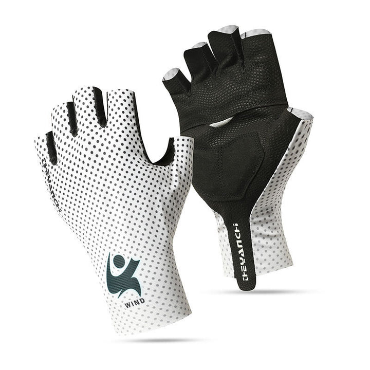Guantes de ciclismo deportivos de medio dedo antideslizantes de seda helada