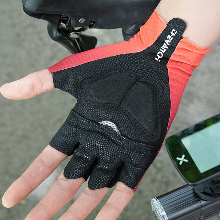 Guantes de ciclismo deportivos de medio dedo antideslizantes de seda helada