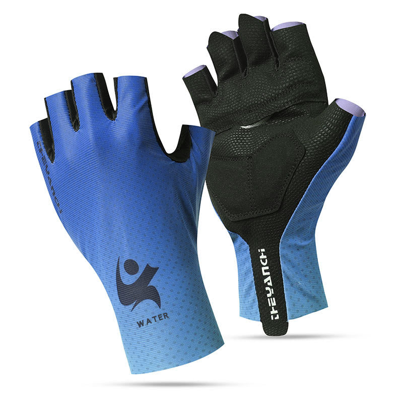 Guantes de ciclismo deportivos de medio dedo antideslizantes de seda helada