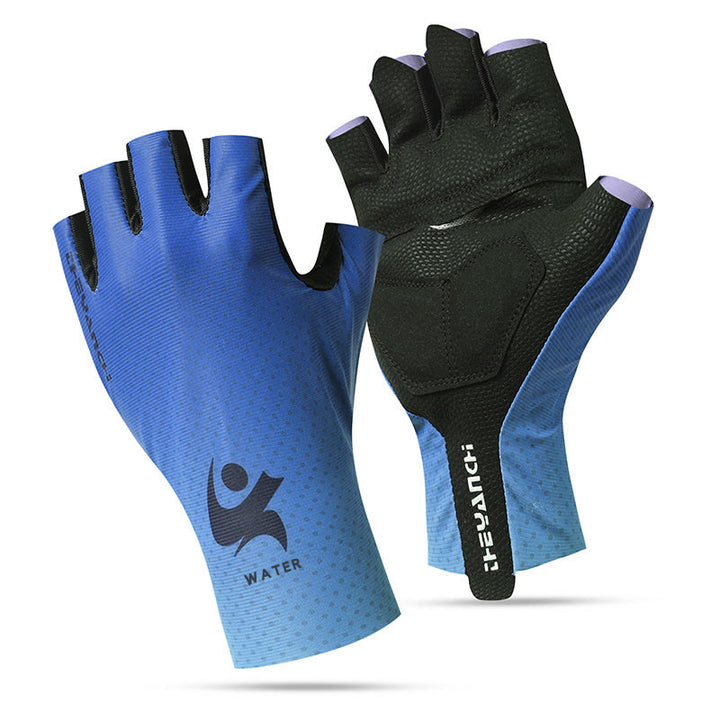 Guantes de ciclismo deportivos de medio dedo antideslizantes de seda helada