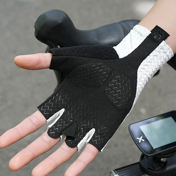 Guantes sin dedos transpirables y antideslizantes para deportes al aire libre
