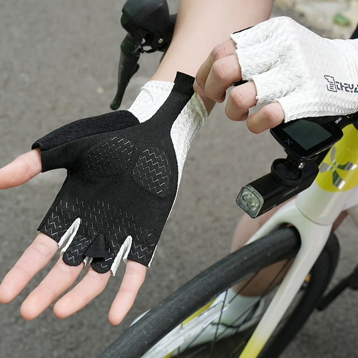 Guantes sin dedos transpirables y antideslizantes para deportes al aire libre