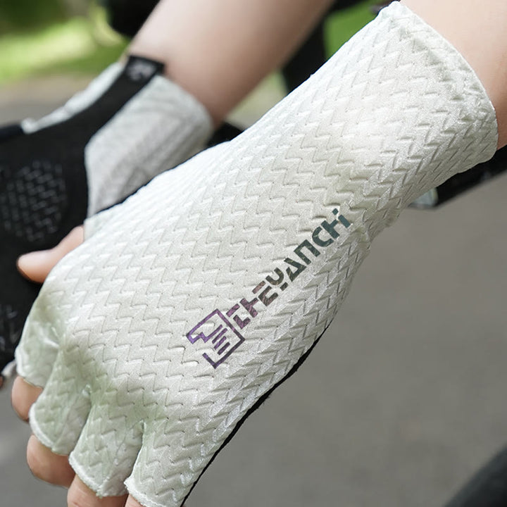 Guantes sin dedos transpirables y antideslizantes para deportes al aire libre