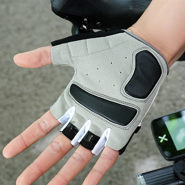 Guantes de medio dedo antideslizantes unisex para ciclismo al aire libre