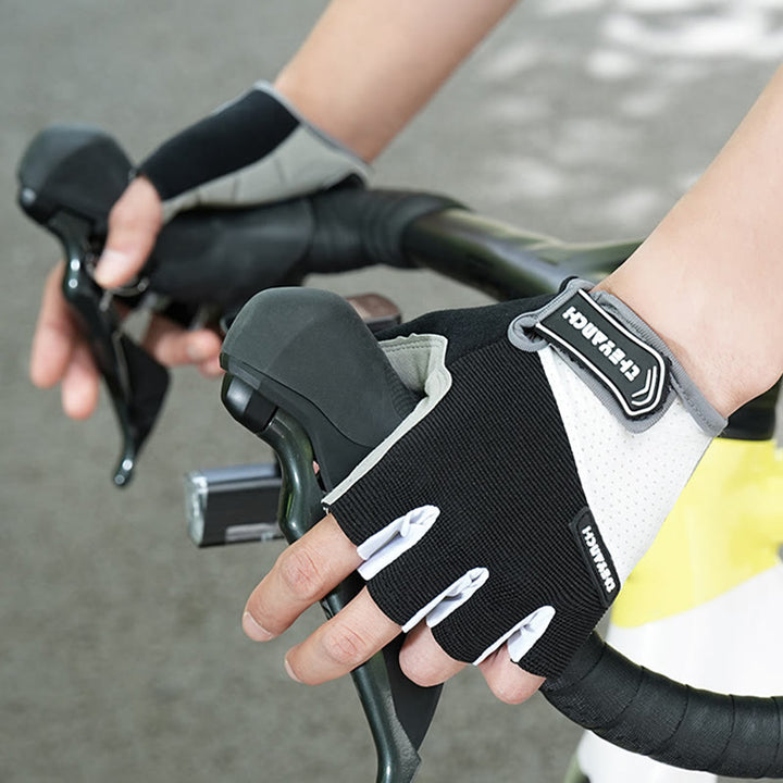 Guantes de medio dedo antideslizantes unisex para ciclismo al aire libre