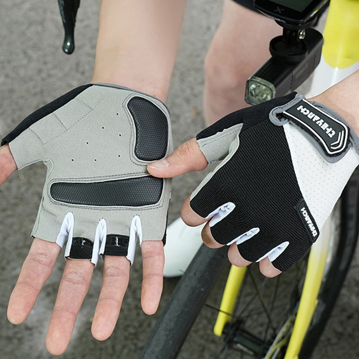 Guantes de medio dedo antideslizantes unisex para ciclismo al aire libre