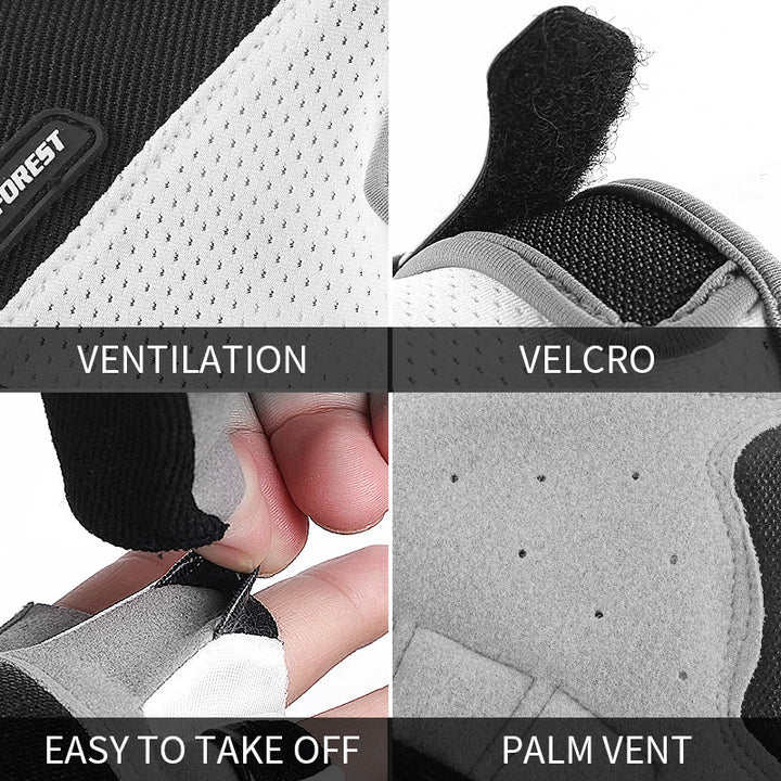 Guantes de medio dedo antideslizantes unisex para ciclismo al aire libre