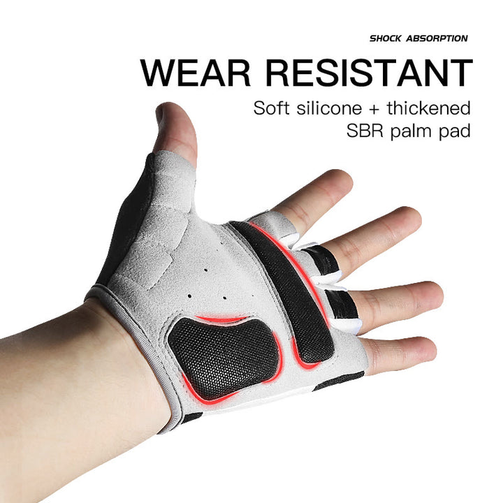 Guantes de medio dedo antideslizantes unisex para ciclismo al aire libre