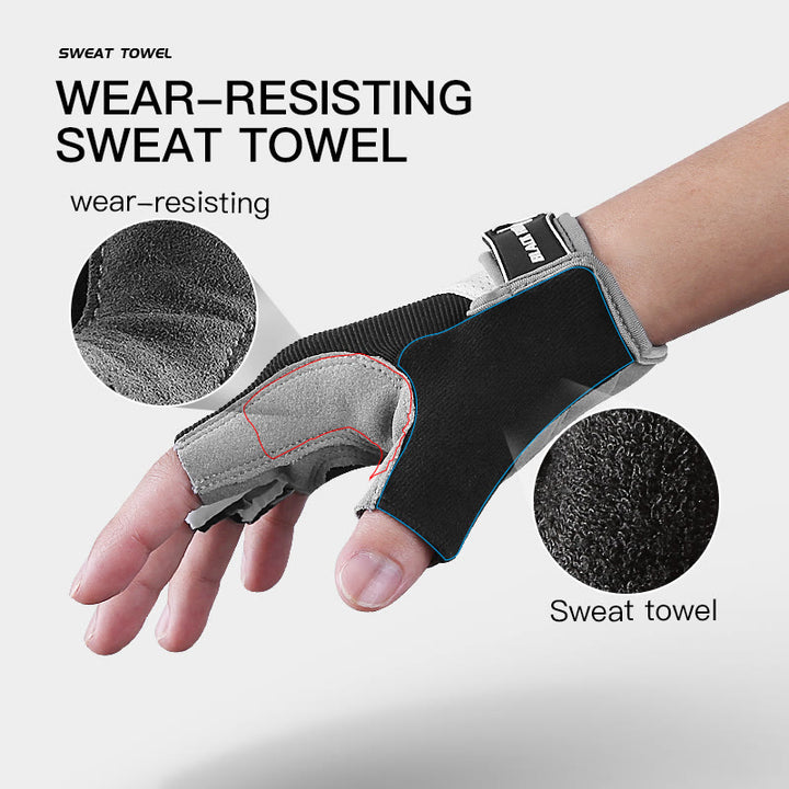 Guantes de medio dedo antideslizantes unisex para ciclismo al aire libre
