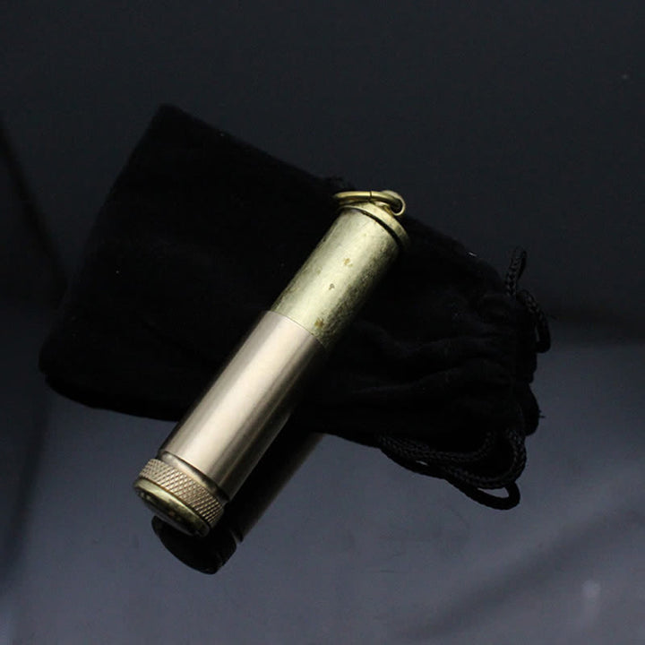 Encendedor de queroseno portátil recargable con llavero de bronce retro