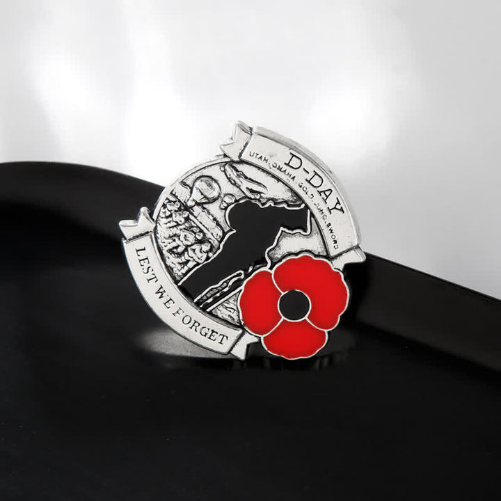 Broche de amapola conmemorativo del 80.º aniversario del Día D