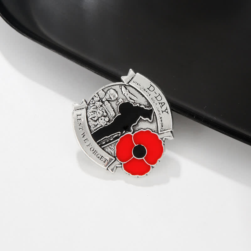 Broche de amapola conmemorativo del 80.º aniversario del Día D