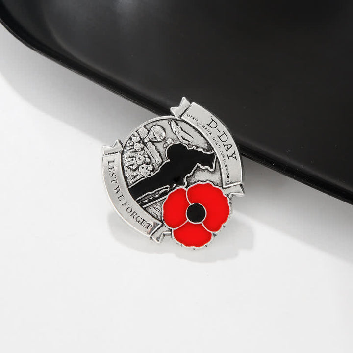 Broche de amapola conmemorativo del 80.º aniversario del Día D