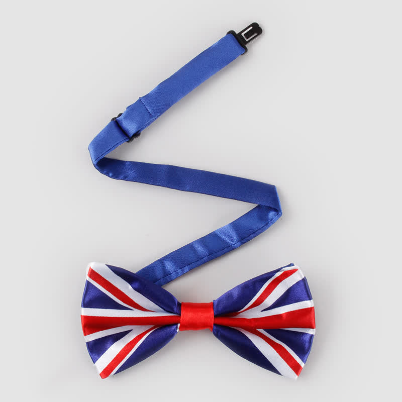 Corbata de lazo con bandera británica para hombre, fiesta patriótica