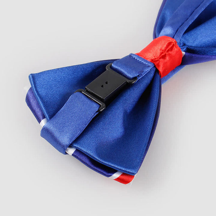 Corbata de lazo con bandera británica para hombre, fiesta patriótica