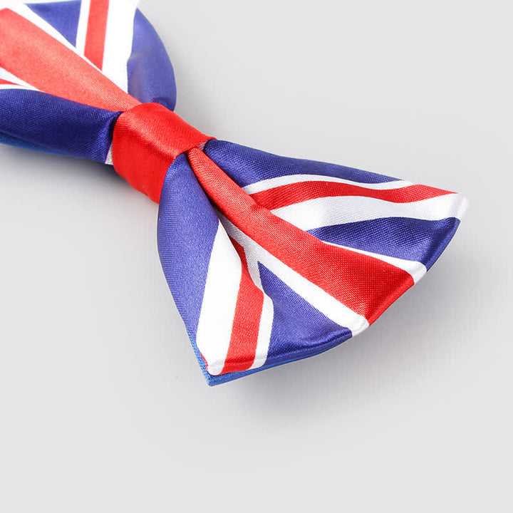 Corbata de lazo con bandera británica para hombre, fiesta patriótica