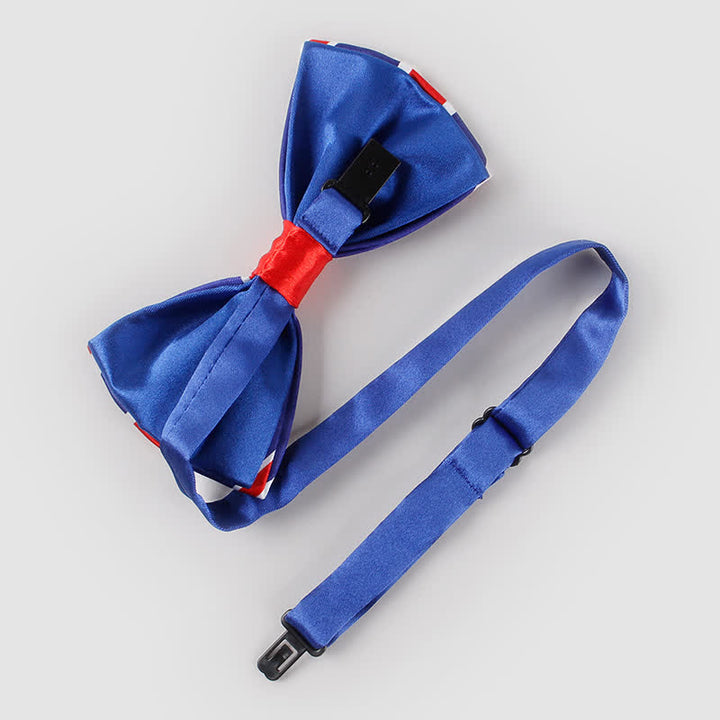 Corbata de lazo con bandera británica para hombre, fiesta patriótica
