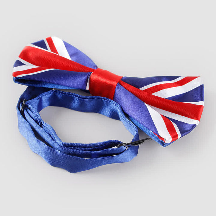 Corbata de lazo con bandera británica para hombre, fiesta patriótica