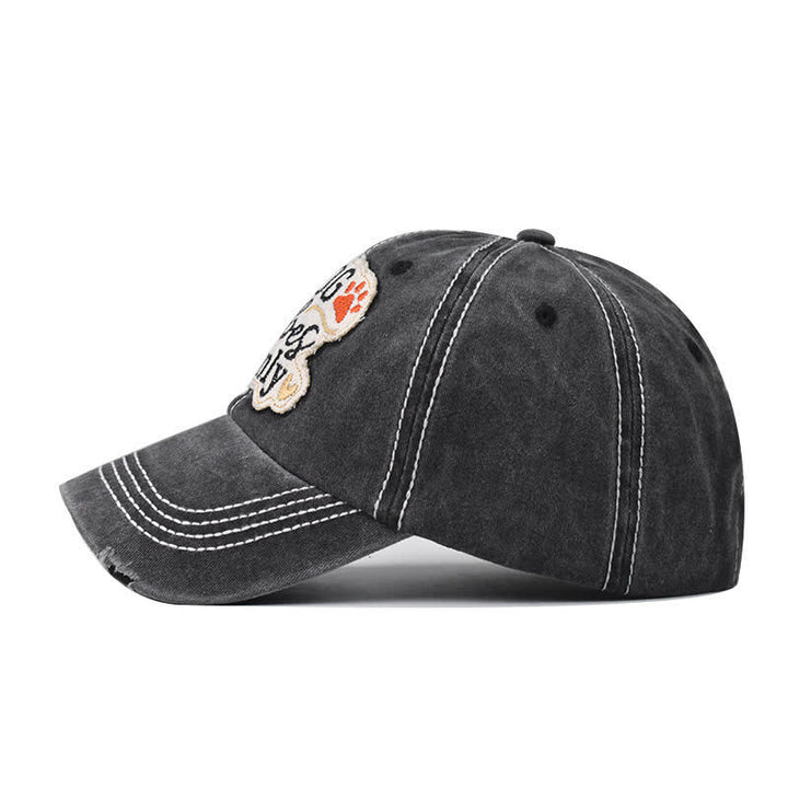 Gorra de béisbol lavada bordada Dog Vibes Only
