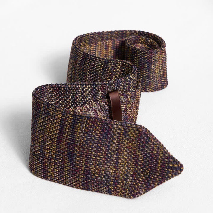 Corbata de punto a rayas de varios colores para hombre