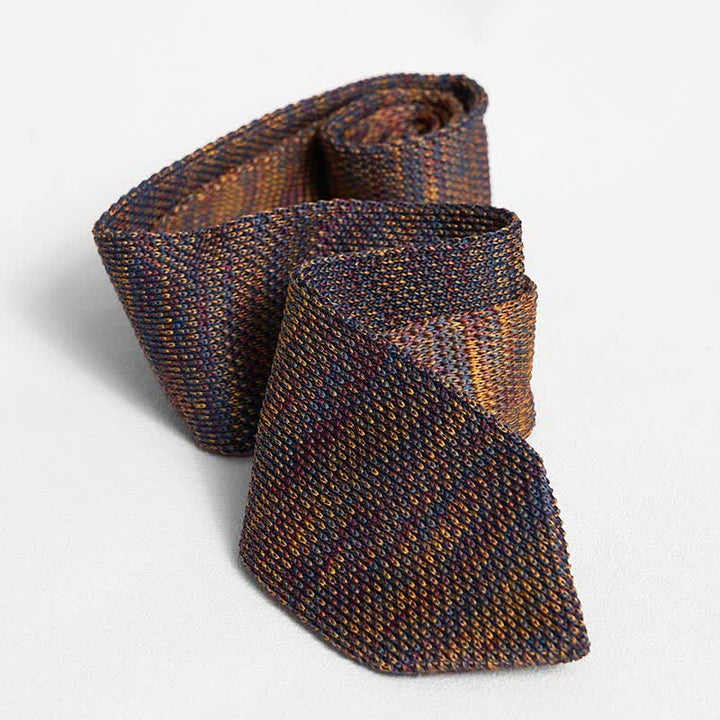 Corbata de punto a rayas de varios colores para hombre