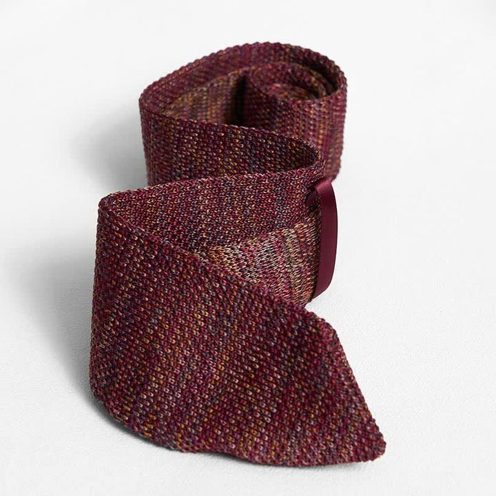 Corbata de punto a rayas de varios colores para hombre