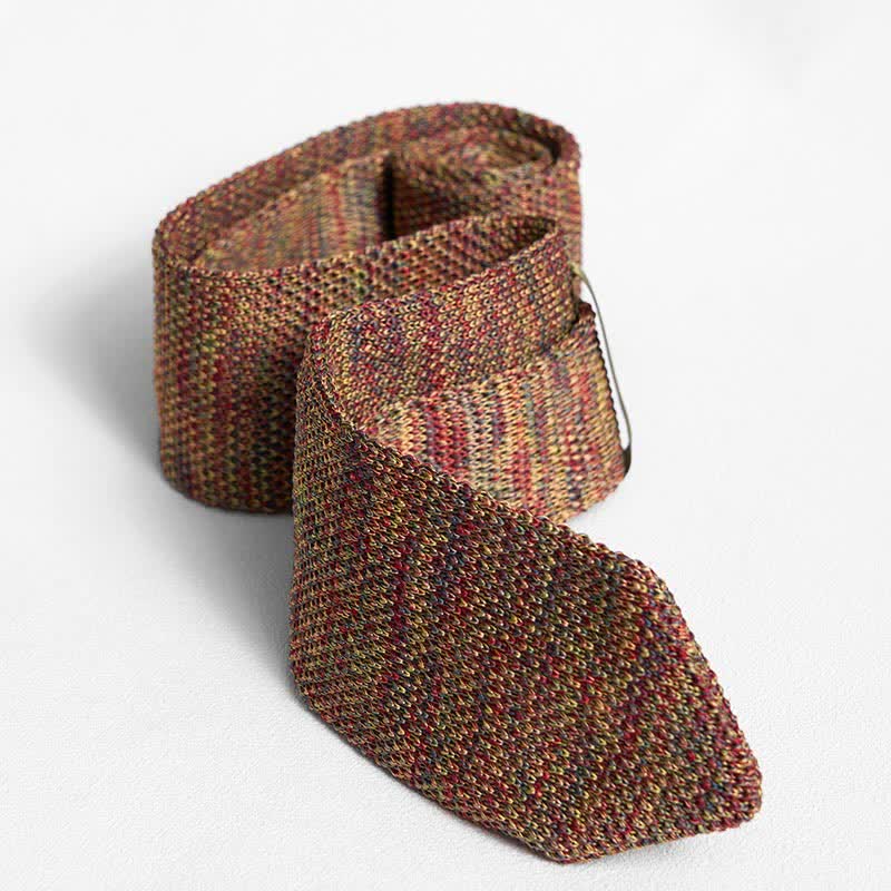 Corbata de punto a rayas de varios colores para hombre