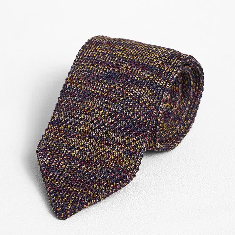 Corbata de punto a rayas de varios colores para hombre