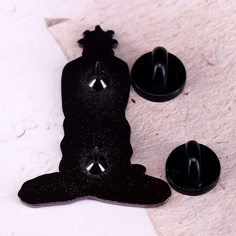 Broche de esmalte de la Diosa Celestial Sol y Luna para mujer