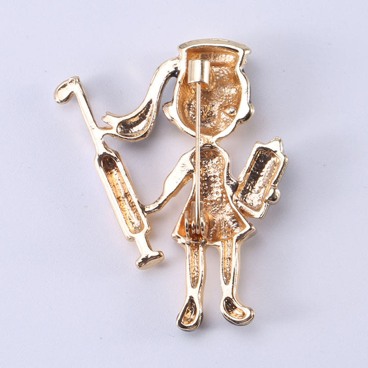 Broche de esmalte de enfermera de dibujos animados para regalo de enfermera médica
