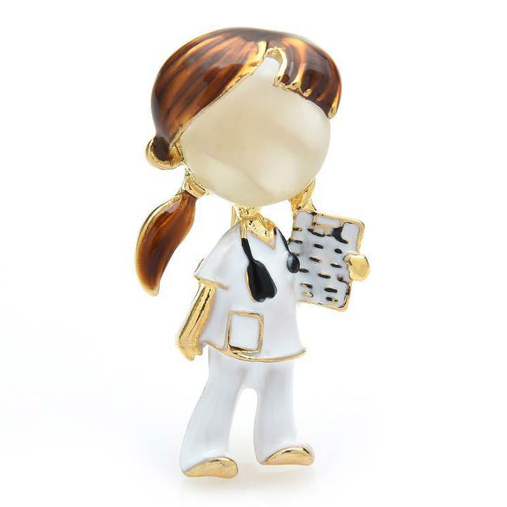 Broche de esmalte de regalo de enfermera de la serie médica Cut Nurse