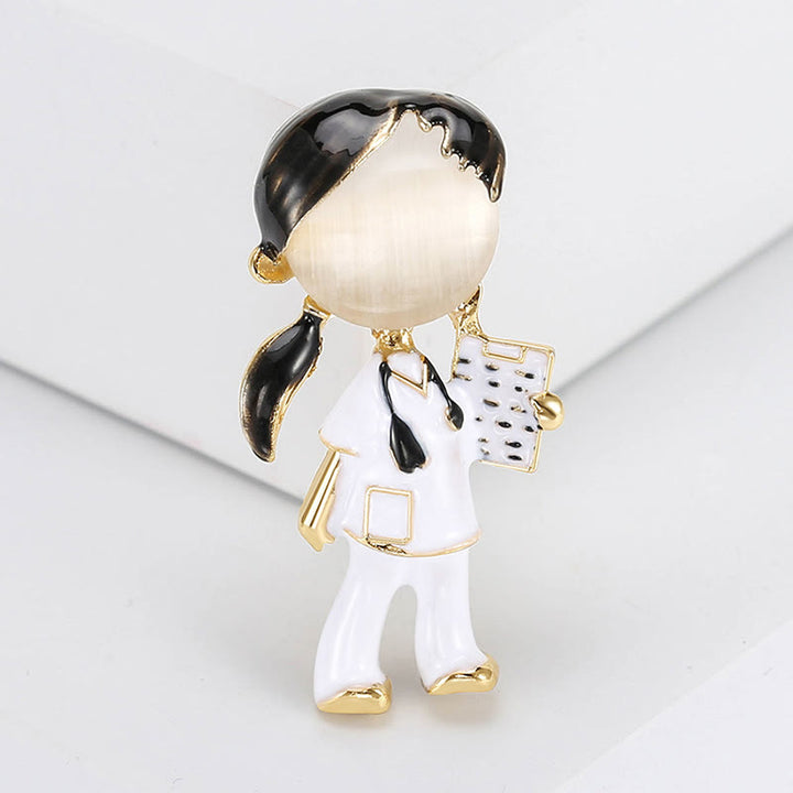Broche de esmalte de regalo de enfermera de la serie médica Cut Nurse