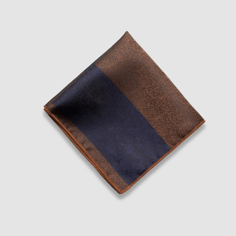 Pañuelo de bolsillo de rayas gruesas en colores contrastantes para hombre
