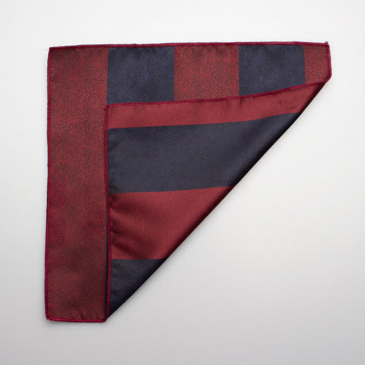 Pañuelo de bolsillo de rayas gruesas en colores contrastantes para hombre