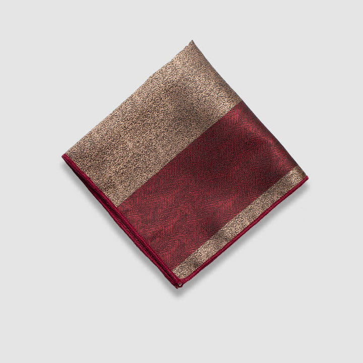 Pañuelo de bolsillo de rayas gruesas en colores contrastantes para hombre