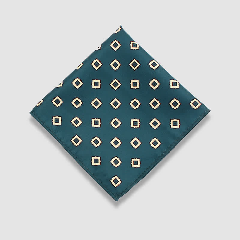 Pañuelo de bolsillo de negocios con estampado de lunares paisley vintage para hombre