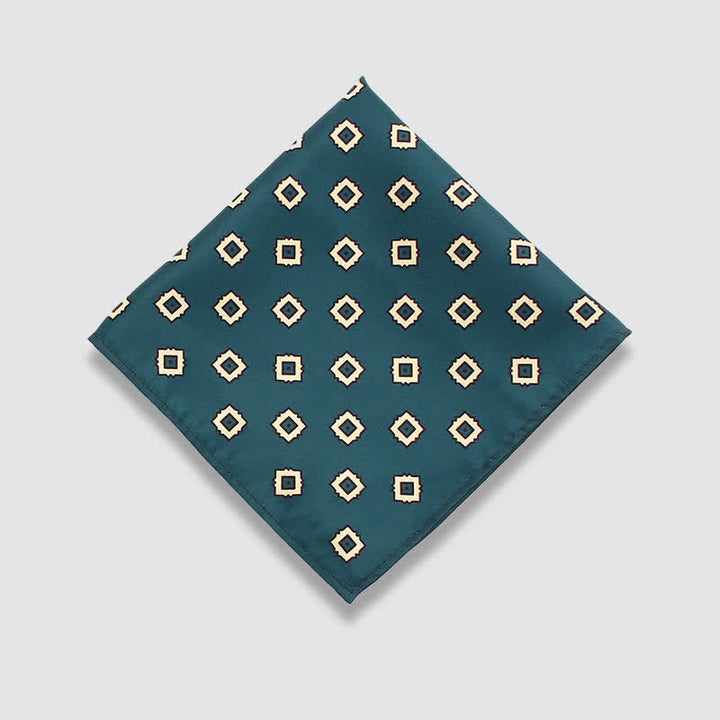 Pañuelo de bolsillo de negocios con estampado de lunares paisley vintage para hombre
