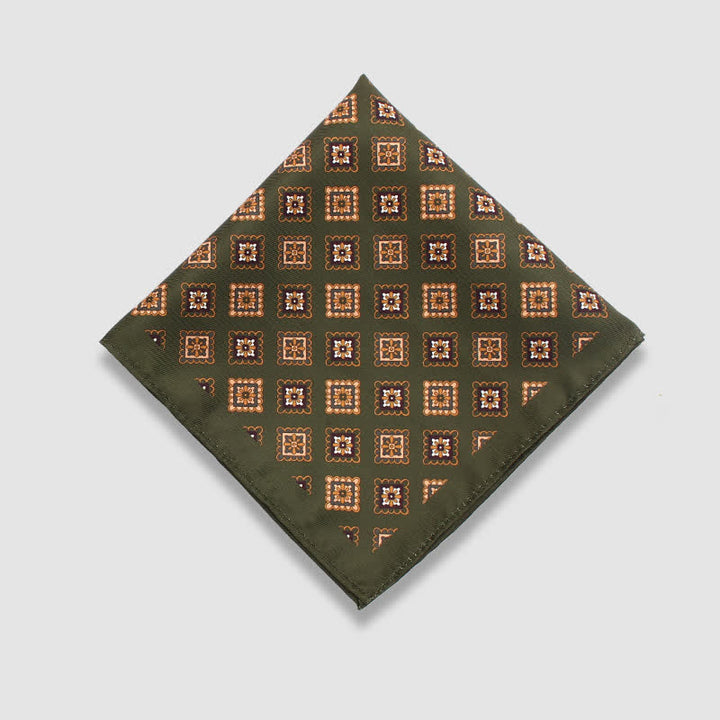 Pañuelo de bolsillo de negocios con estampado de lunares paisley vintage para hombre