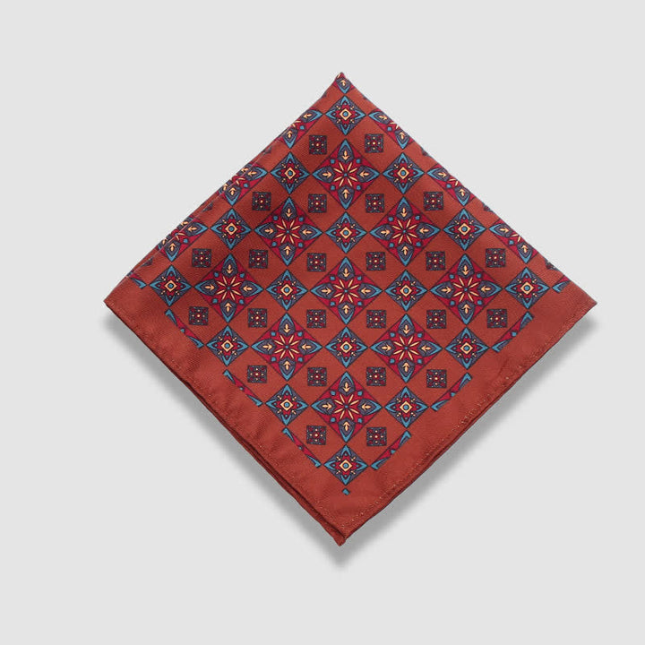 Pañuelo de bolsillo de negocios con estampado de lunares paisley vintage para hombre