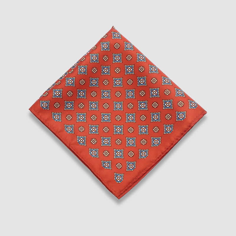 Pañuelo de bolsillo de negocios con estampado de lunares paisley vintage para hombre